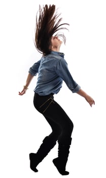 young woman dancing photo