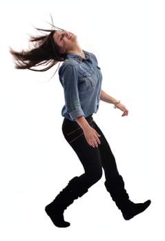 young woman dancing photo