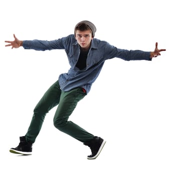 young man dancing photo