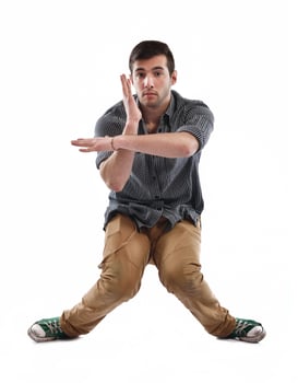 young man dancing photo