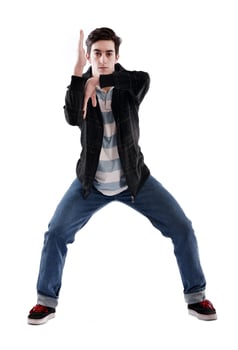 young man dancing photo