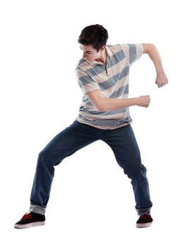 young man dancing photo