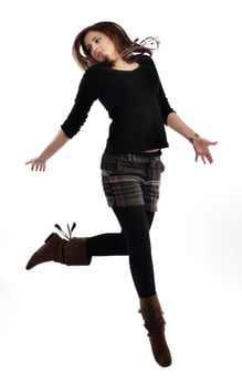 young woman dancing photo