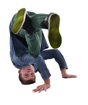 young man dancing photo