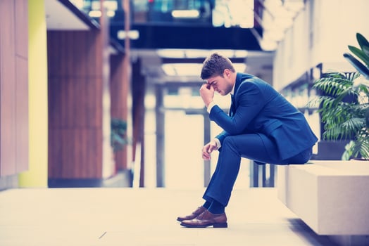 frustrated young business man photo