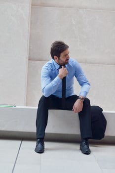 frustrated young business man photo