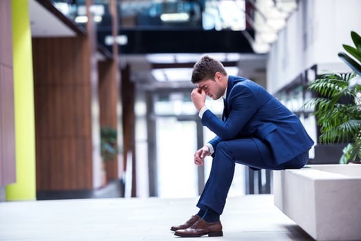 frustrated young business man photo