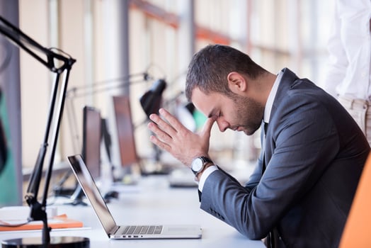 frustrated young business man photo