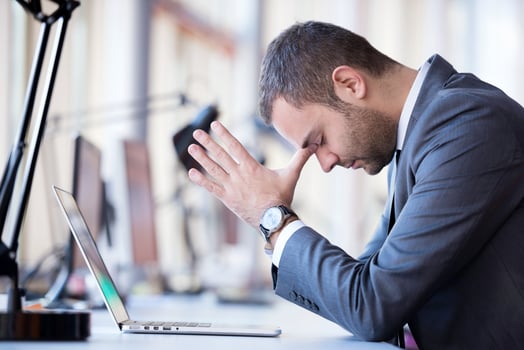 frustrated young business man photo