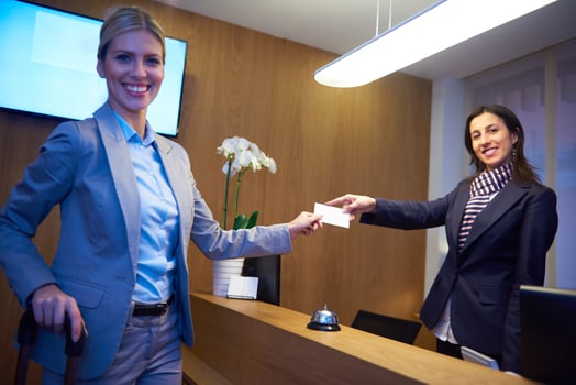 Couple on a business trip photo