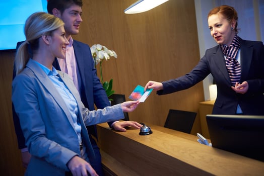 Couple on a business trip photo