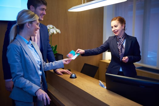 Couple on a business trip photo