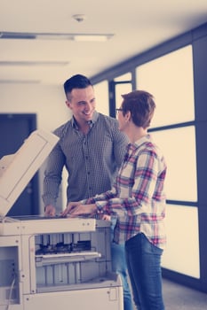 business couple copy documents photo