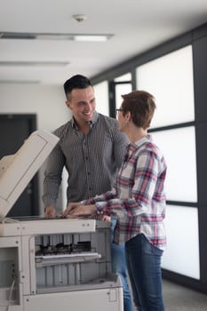 business couple copy documents photo
