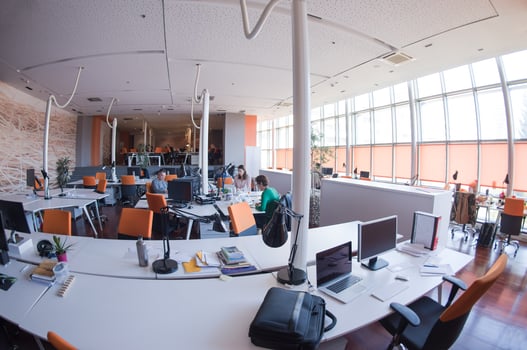 busy coworking office space photo