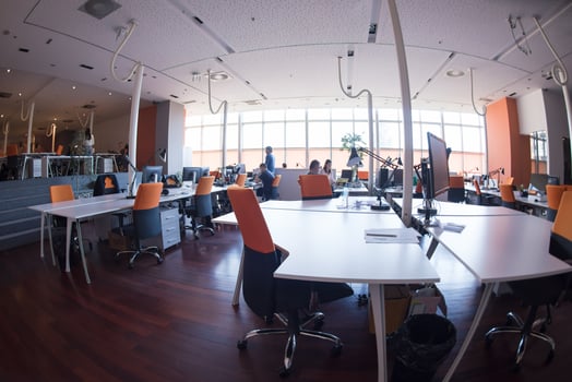 busy coworking office space photo