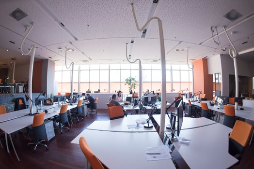 busy coworking office space photo