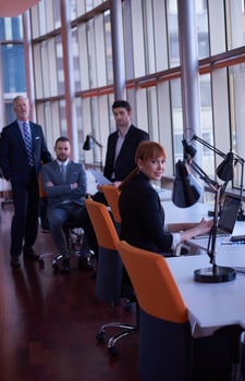 business people group on meeting photo