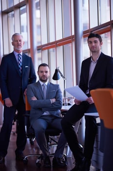 business people group on meeting photo