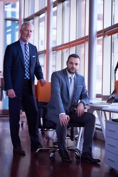 business partners view photo
