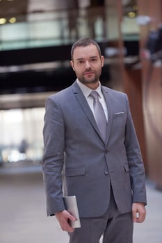 business man with tablet photo