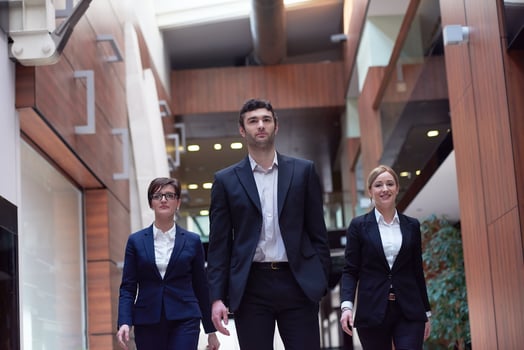 business people team walking photo