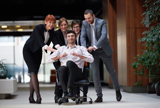 business people group have fun photo