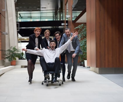 business people group have fun photo