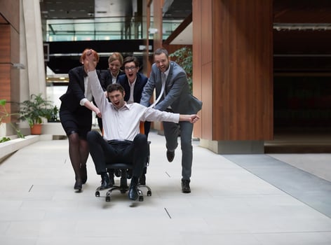 business people group have fun photo