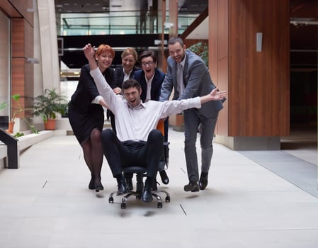business people group have fun photo