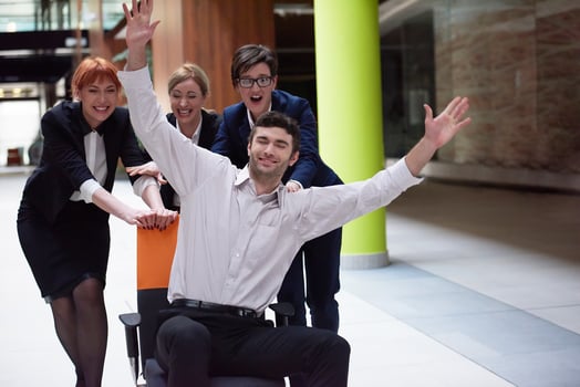 business people group have fun photo