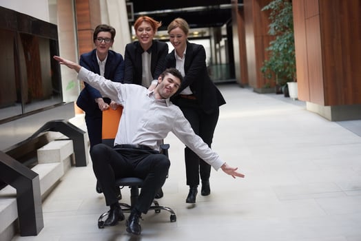 business people group have fun photo