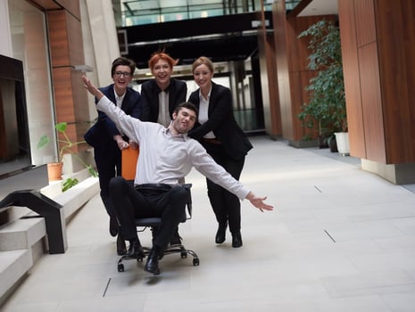 business people group have fun photo