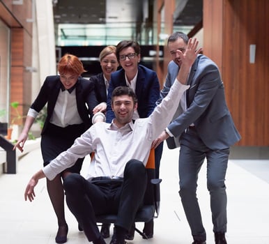 business people group have fun photo