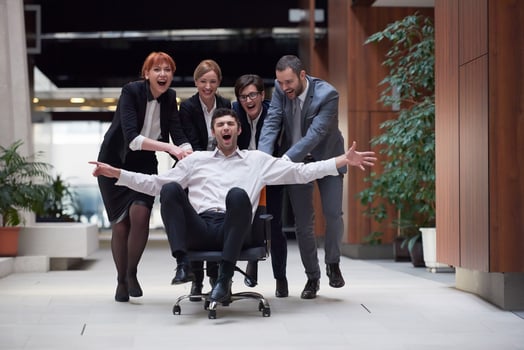 business people group have fun photo