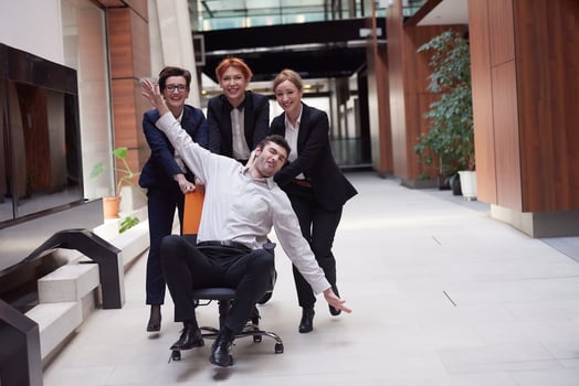 business people group have fun photo