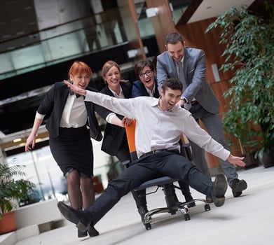 business people group have fun photo
