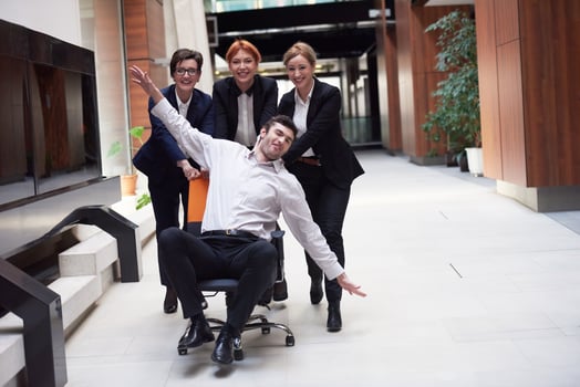 business people group have fun photo