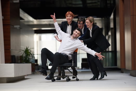 business people group have fun photo