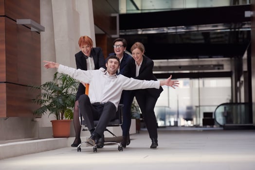 business people group have fun photo