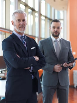 business partners view photo
