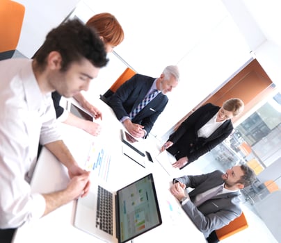business people group on meeting photo