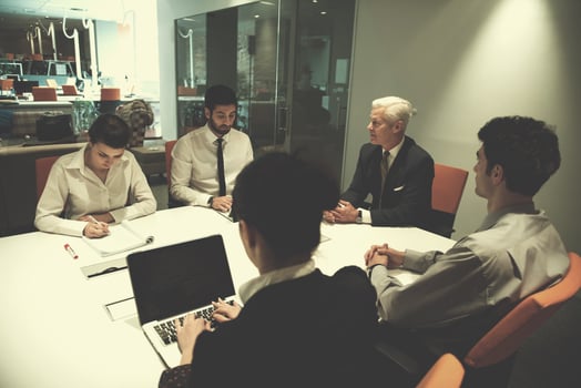 business people group brainstorming on meeting photo