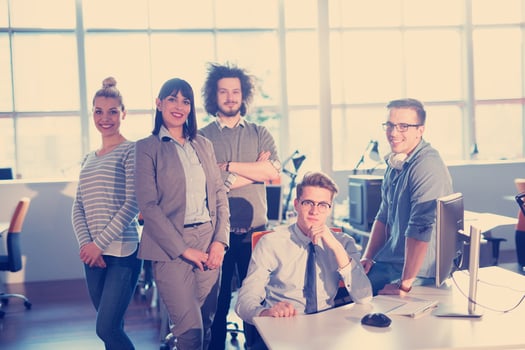 Portrait of a business team At A Meeting photo