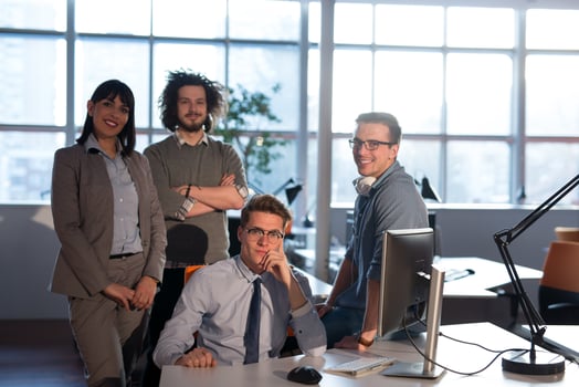 Portrait of a business team At A Meeting photo