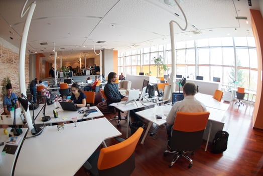 startup business people group at office photo