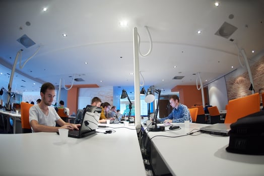startup business people group at office photo