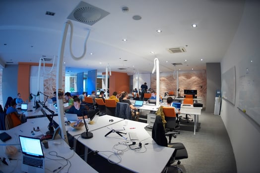 startup business people group at office photo