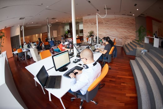 startup business people group at office photo