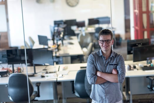 business man at modern  office photo